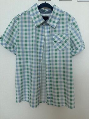 Andy and Evan Boy short sleeve shirt, button down, size 7